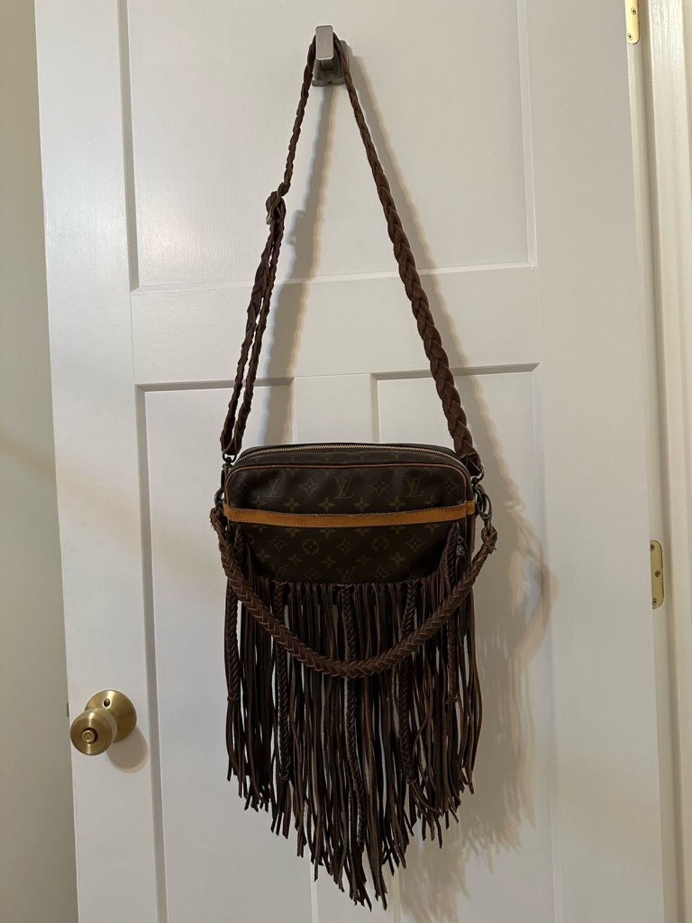 VINTAGE BOHO BAG Louis Vuitton Monogram Fringe Crossbody Bag - Riviera - Picture 2 of 14